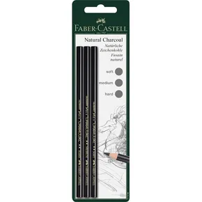 Pitt Monochrome přírodní uhel S,M,H, BL 3ks Faber Castell 117498